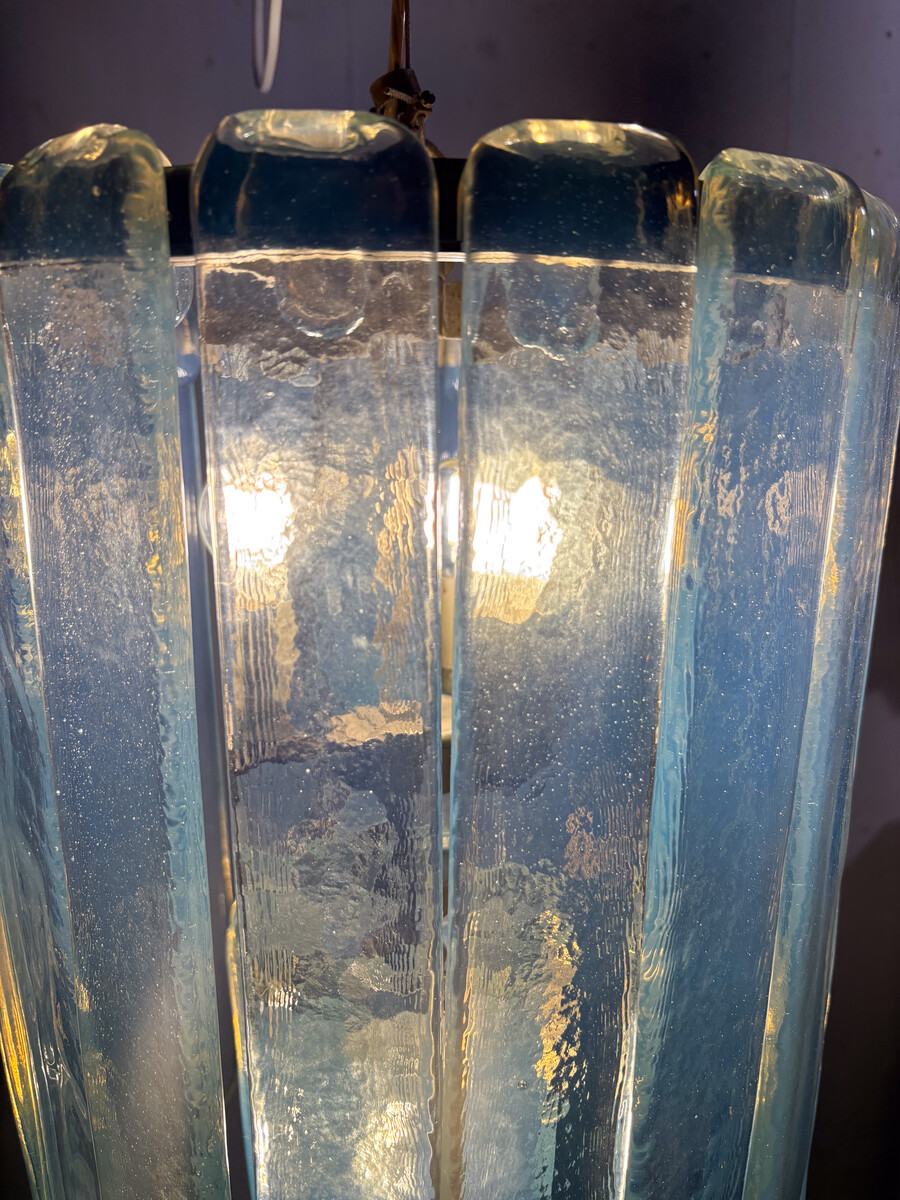 Opalescent Murano Glass Chandelier Model 