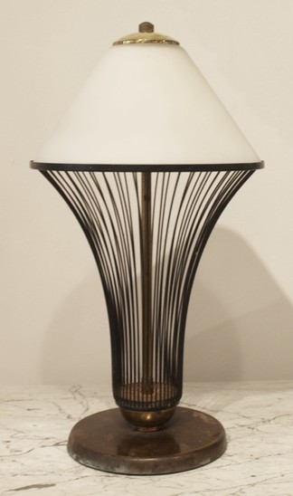 Opaline desk lamp c.1950s