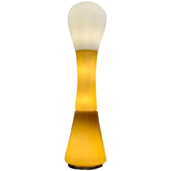 Orange floor lamp by Carlo Nason