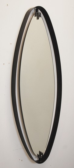 Oval Mirror in Iron by Sant'Ambrogio y de Berti - Italy 1950s