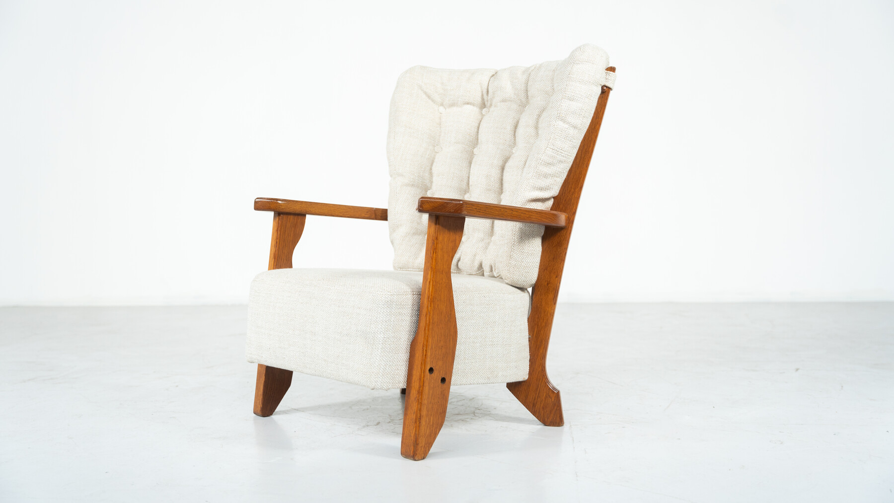 Pair of Amrchairs Monsieur/ Madame by Guillerme and Chambron for Votre Maison, 1950s