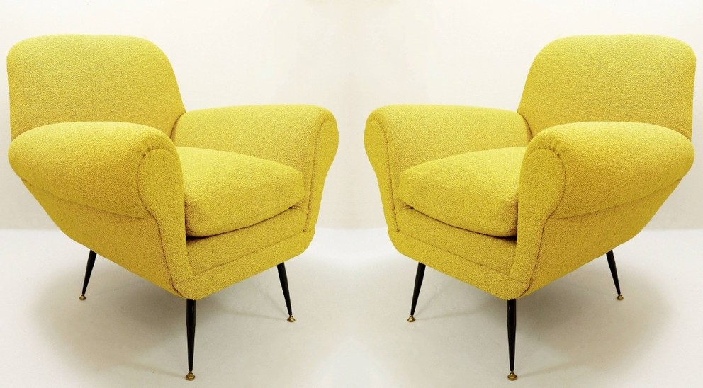 Pair Of Armchairs By Gigi Radice For Minotti