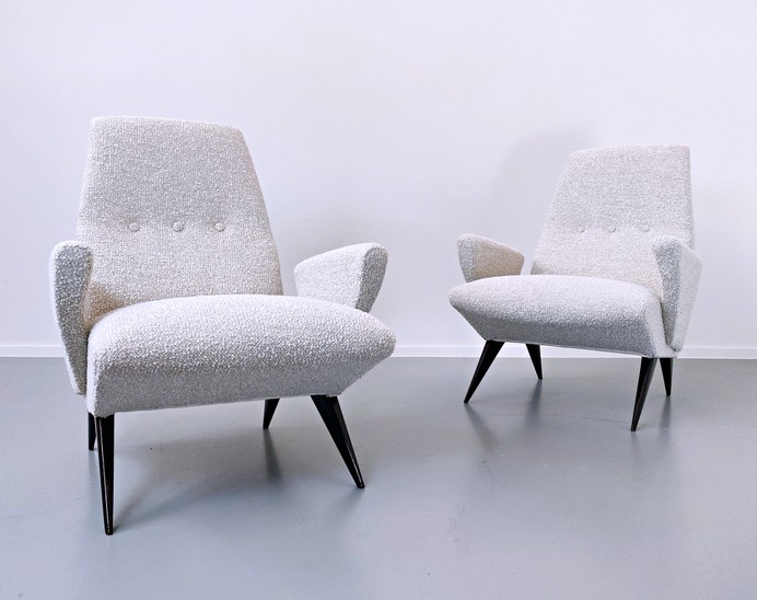 Pair Of Armchairs By Nino Zoncada For Frimar - Italy c.1950