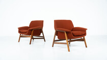 Pair of Armchairs Mod. 849 by Gianfranco Frattini for Cassina, 1950s
