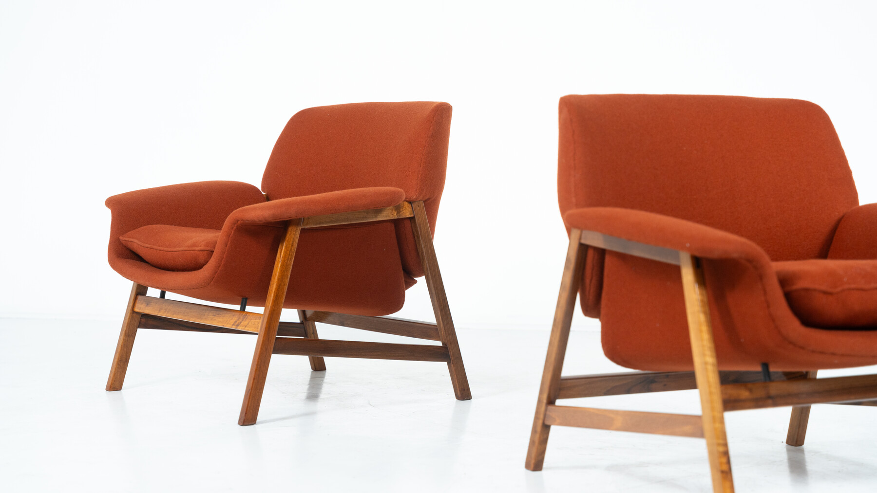 Pair of Armchairs Mod. 849 by Gianfranco Frattini for Cassina, 1950s