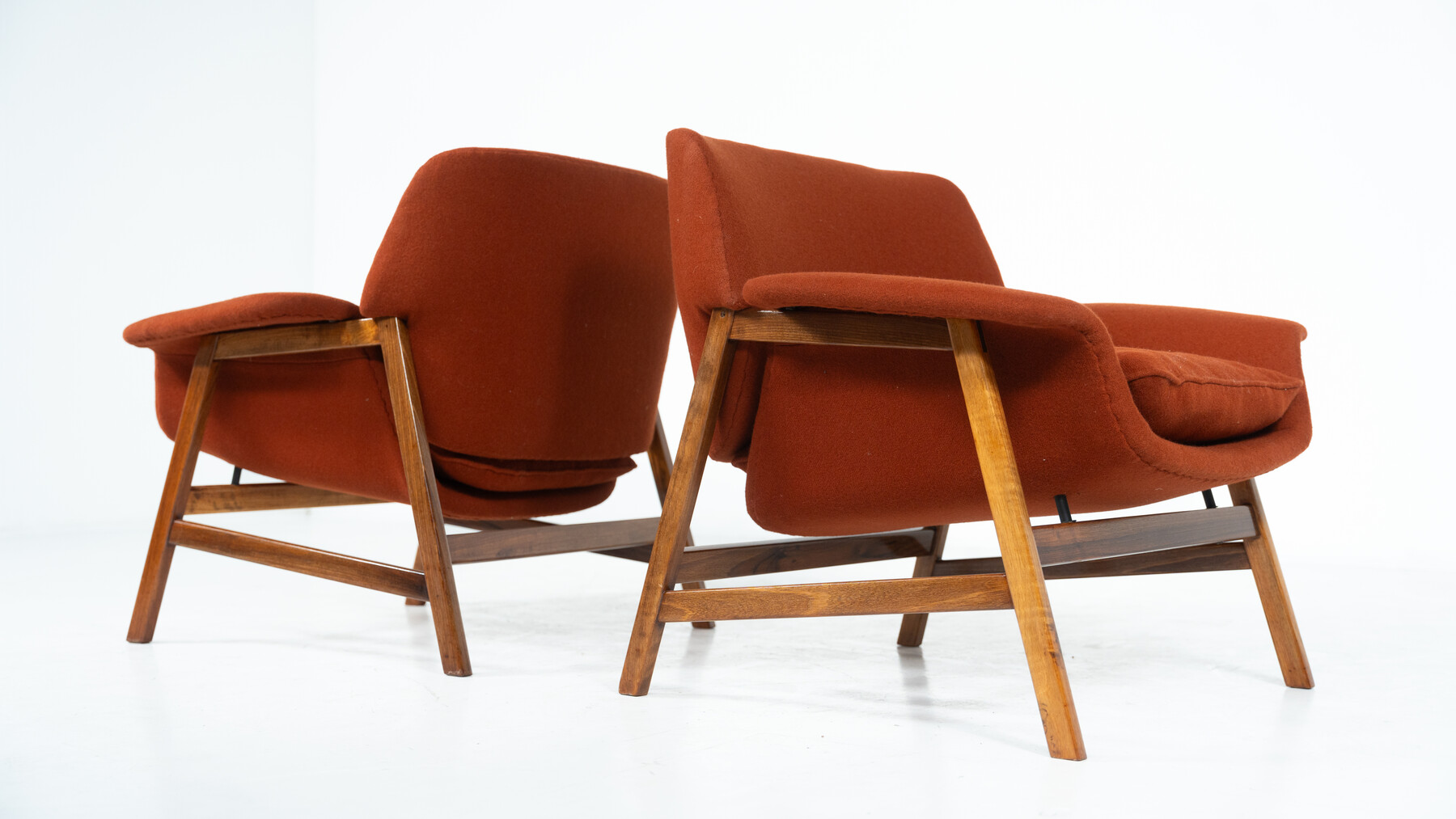 Pair of Armchairs Mod. 849 by Gianfranco Frattini for Cassina, 1950s