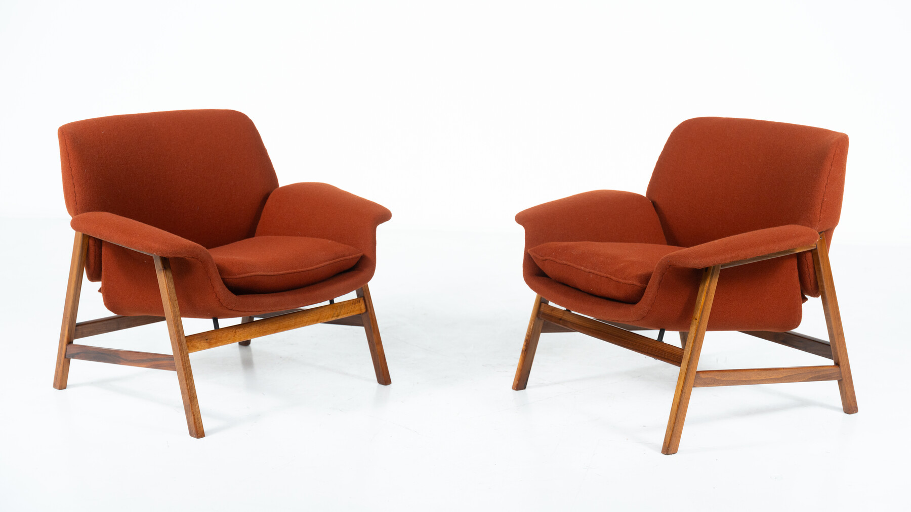 Pair of Armchairs Mod. 849 by Gianfranco Frattini for Cassina, 1950s