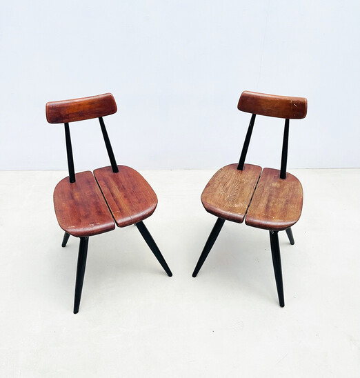 Pair of Artek Prikka Chair by llmari Tapiovaara for Laukaan Puu Finnland, 1960s