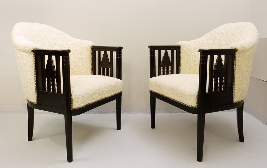 Pair Of Austrian Armchairs Circa 1910