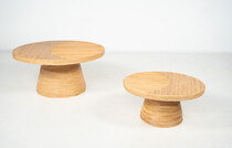 Pair of Bamboo Side Tables, Italy