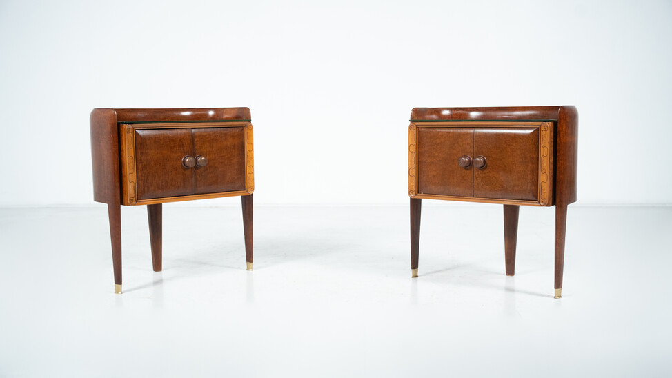 Pair of bed Side Tables by La Permanente Mobili Cantù, Italy, 1950s