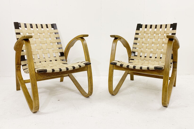 Pair Of Bentwood Armchairs By Jan Vanek For UP Závody - Czech republic 1930s