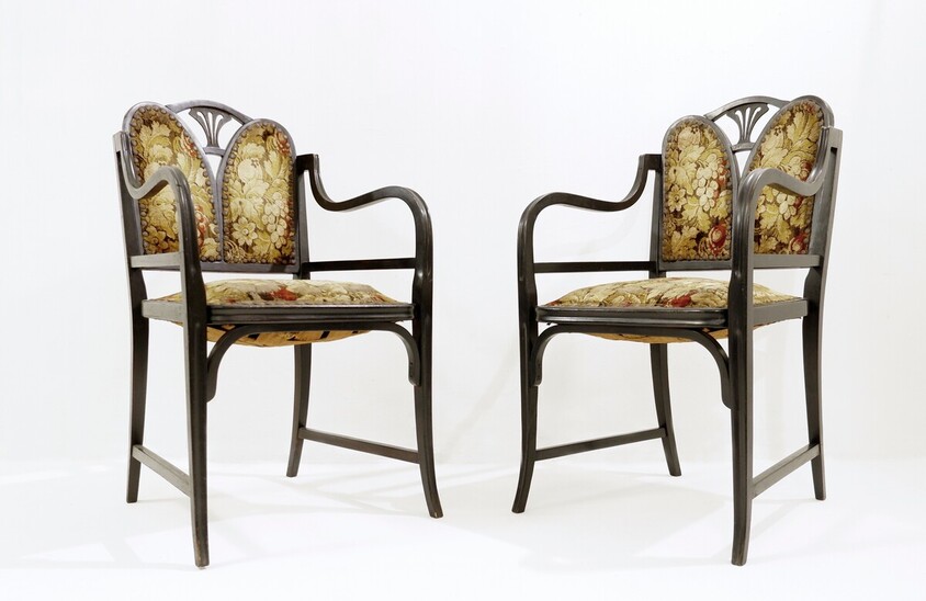 Pair of Bentwood Armchairs by Thonet