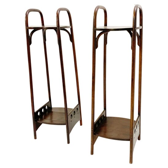 Pair of bentwood high tables by Thonet - 1930s