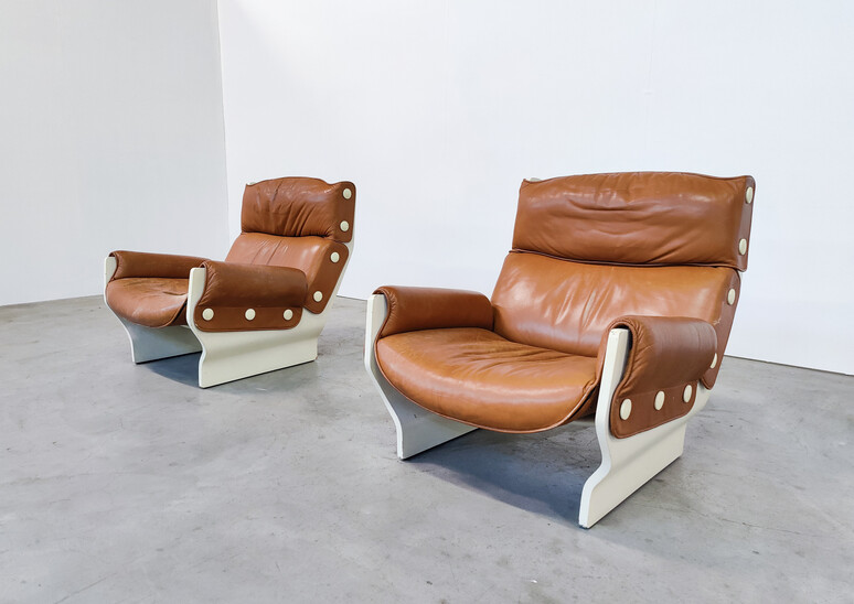 Pair of Canada P110 Armchairs by Osvaldo Borsani for Tecno, 1960s