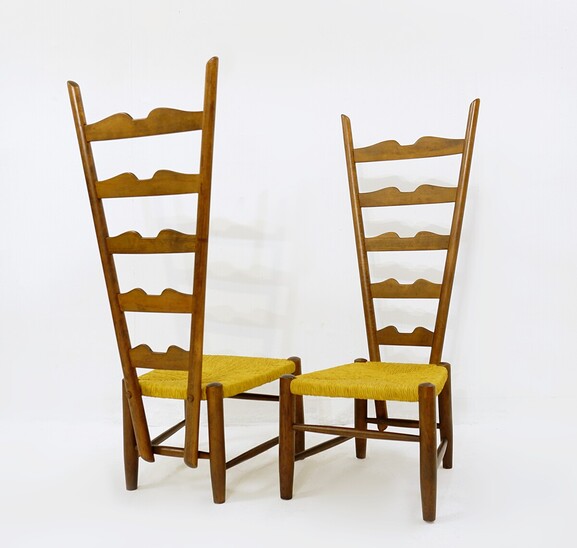 Pair Of Chairs By Gio Ponti For Casa E Giardino, Milan Italy - Circa 1939