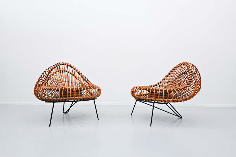 Pair of chairs by Janine Abraham & Dirk Jan Rol for Rougier 1950s