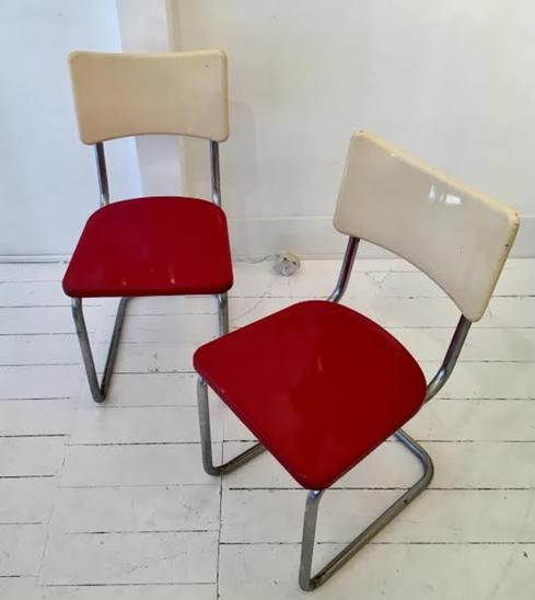 Pair of chairs in iron c.1930