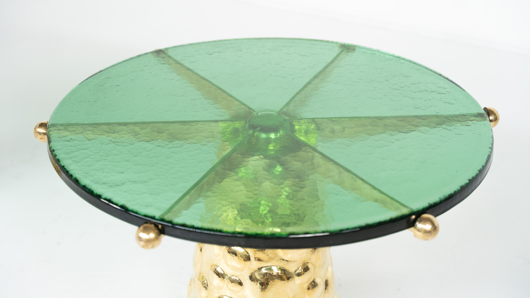 Pair of Contemporary Coffee Tables, Brass and Glass, Italy
