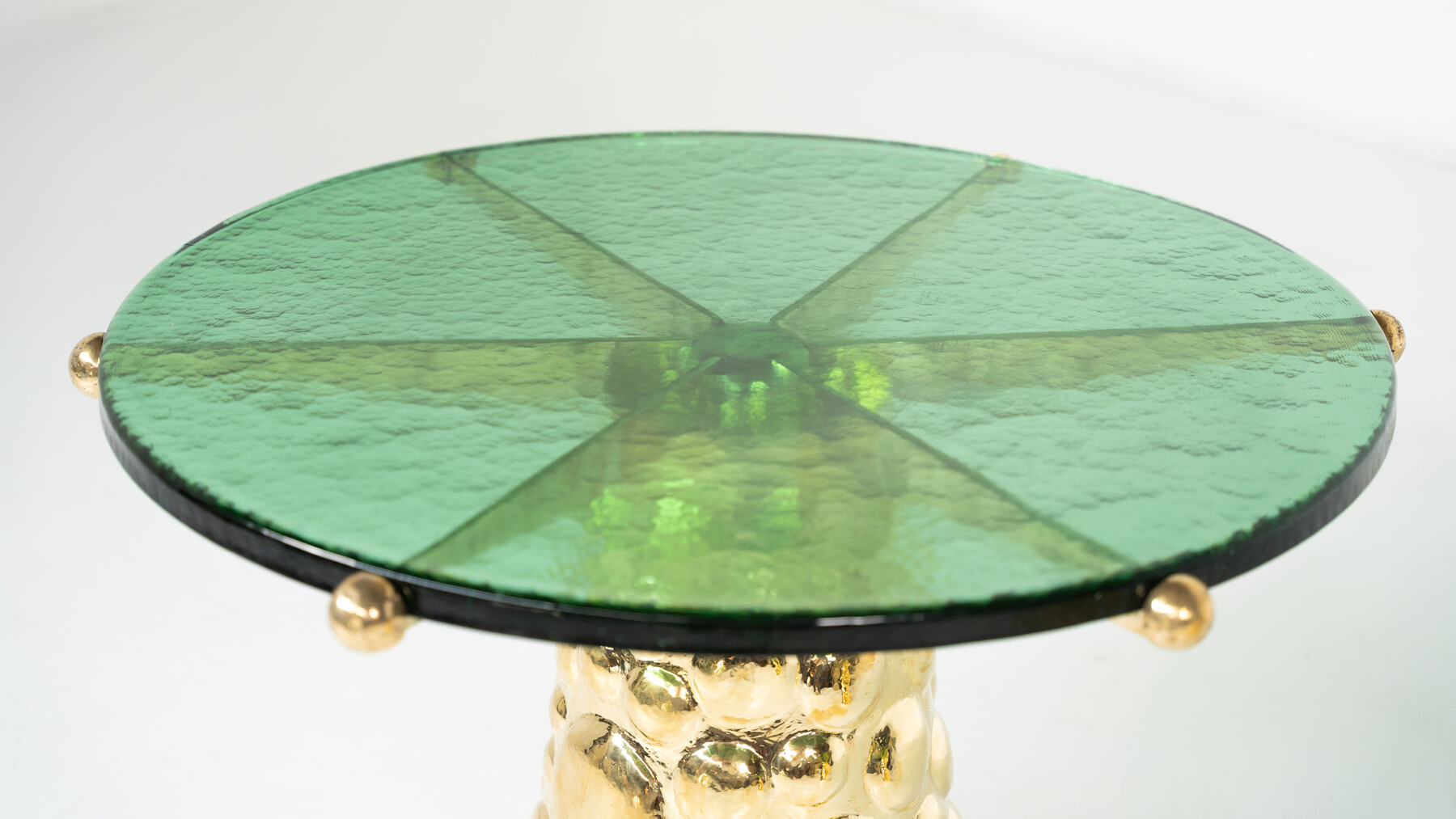 Pair of Contemporary Coffee Tables, Brass and Glass, Italy