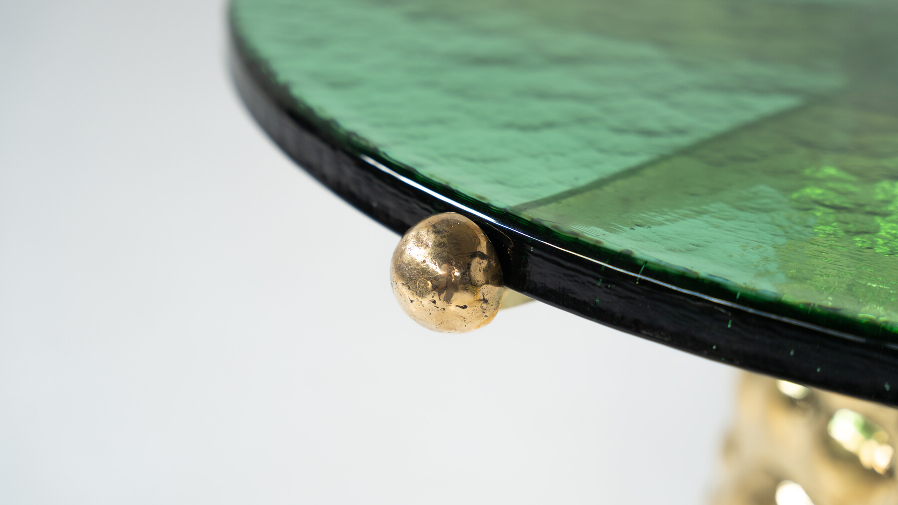 Pair of Contemporary Coffee Tables, Brass and Glass, Italy