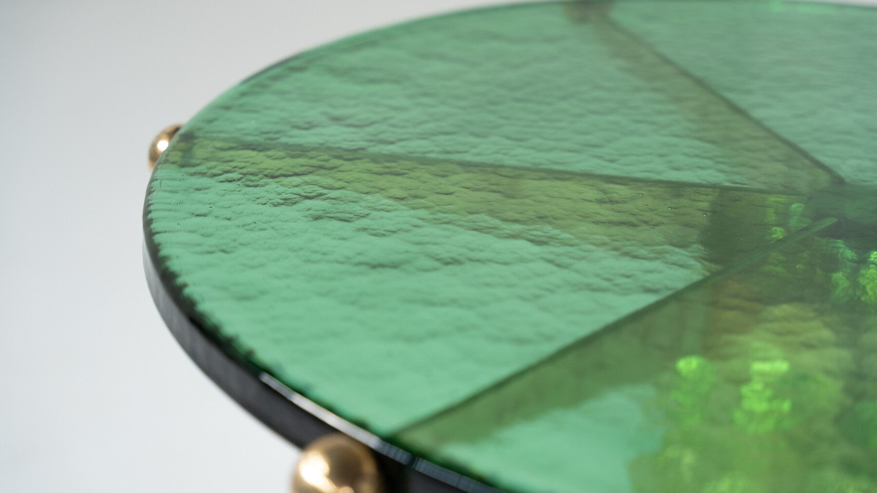 Pair of Contemporary Coffee Tables, Brass and Glass, Italy