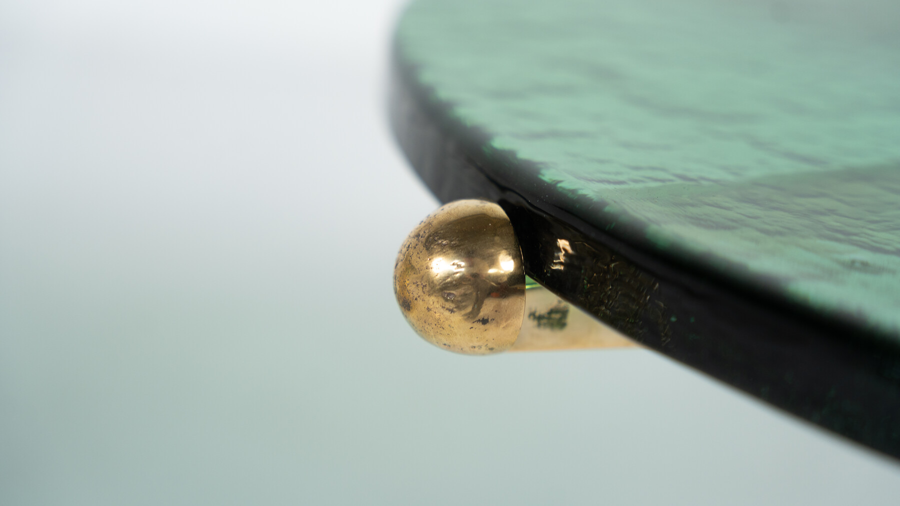 Pair of Contemporary Coffee Tables, Brass and Glass, Italy
