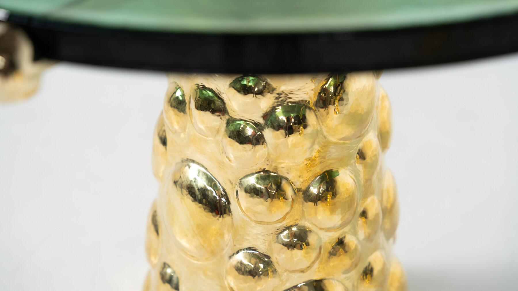 Pair of Contemporary Coffee Tables, Brass and Glass, Italy