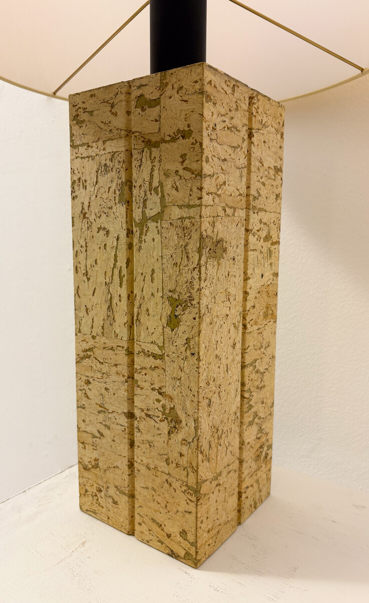 Pair of Cork Table Lamps 