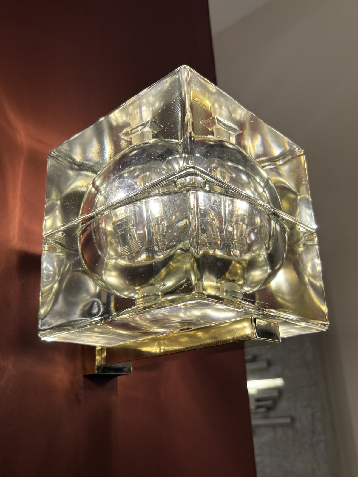 Pair of Cubosfera Wall Lights by Alessandro Mendini, Italy, 1960s