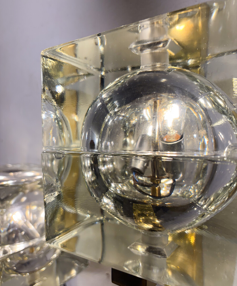 Pair of Cubosfera Wall Lights by Alessandro Mendini, Italy, 1960s
