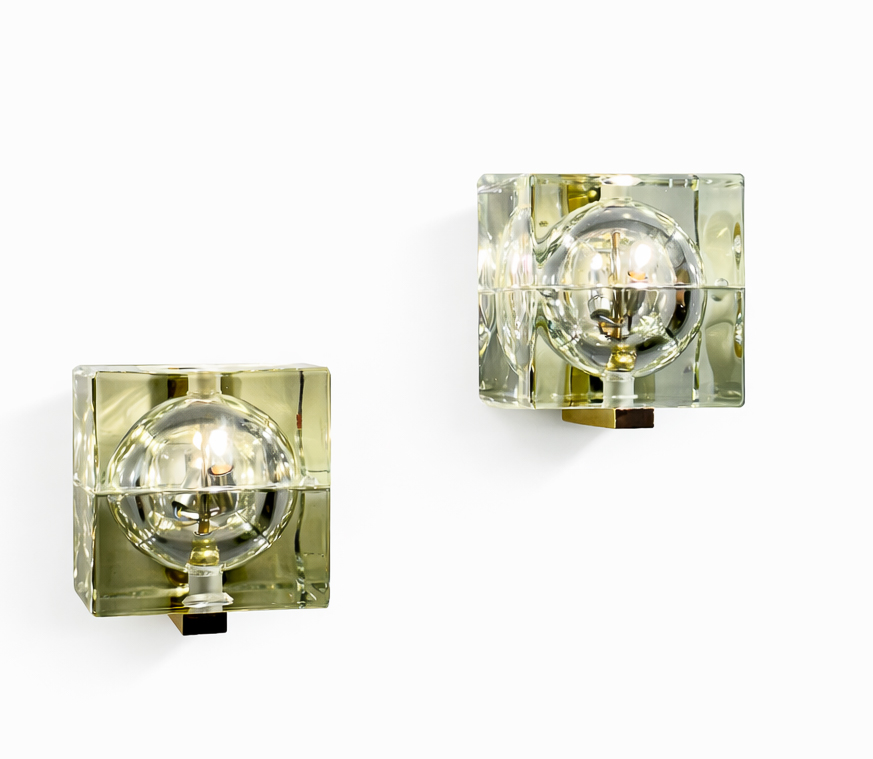 Pair of Cubosfera Wall Lights by Alessandro Mendini, Italy, 1960s