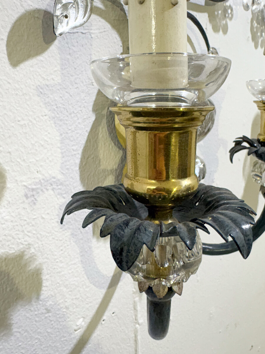 Pair of Floral Wall lights for Banci Firenze, Italy