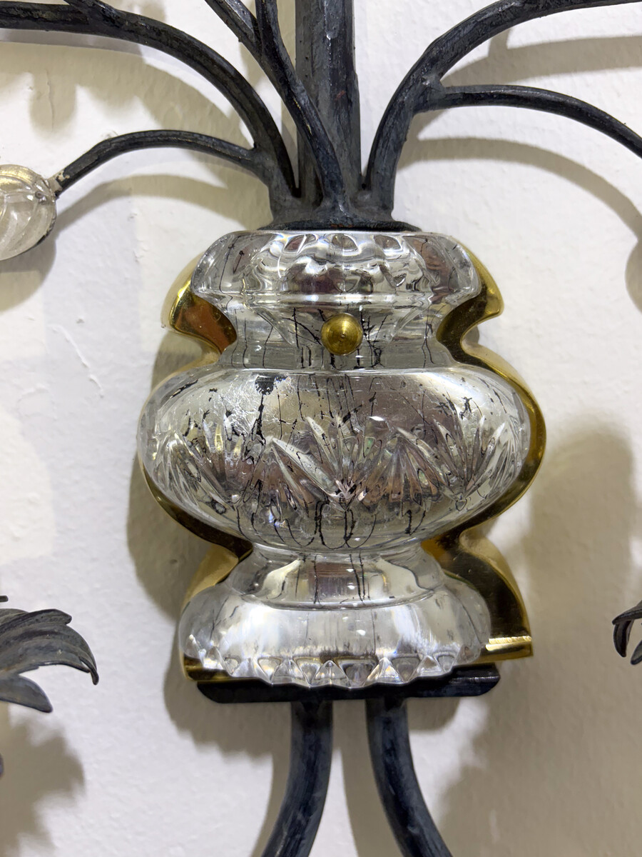 Pair of Floral Wall lights for Banci Firenze, Italy