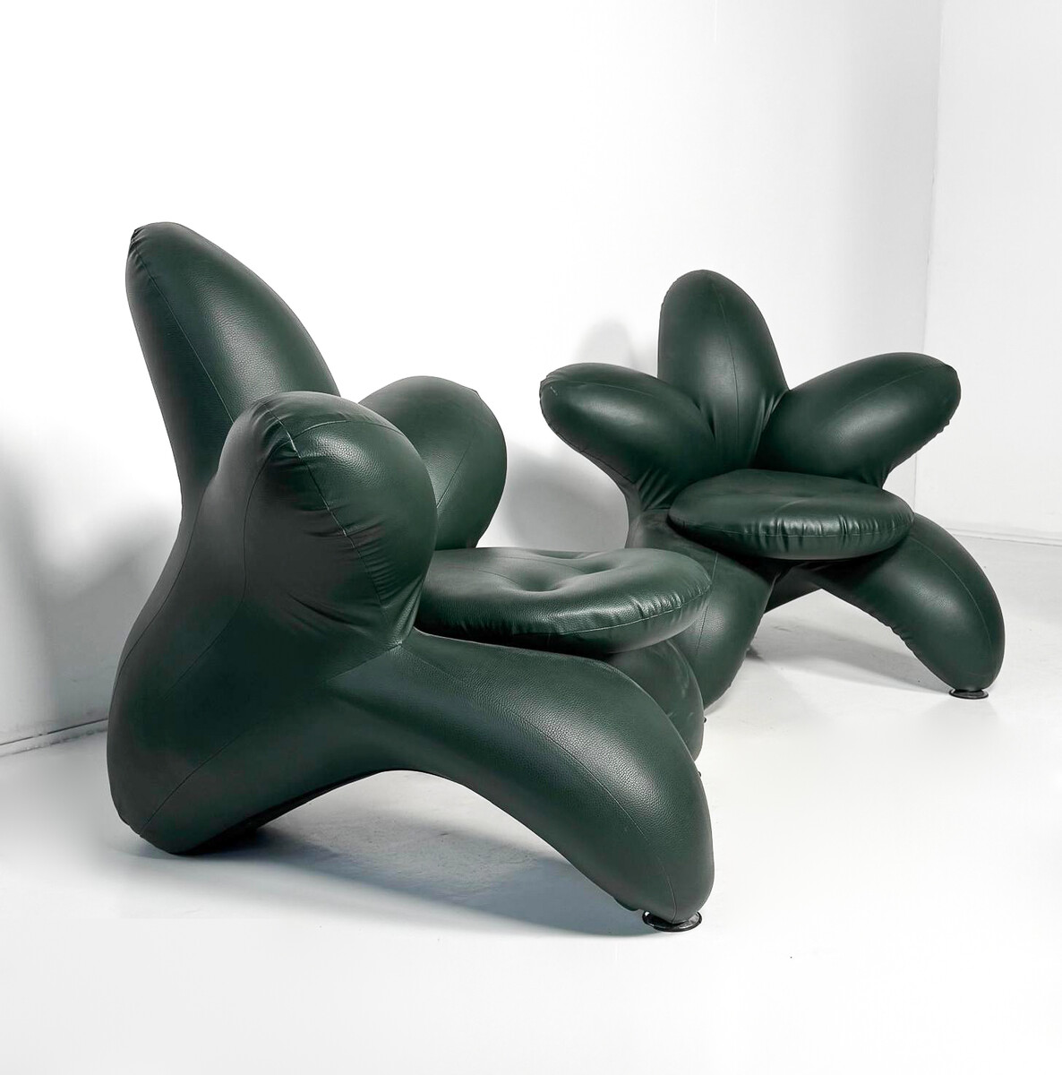 Pair of Flower Armchairs attributed to Masanori Umeda, 1980s