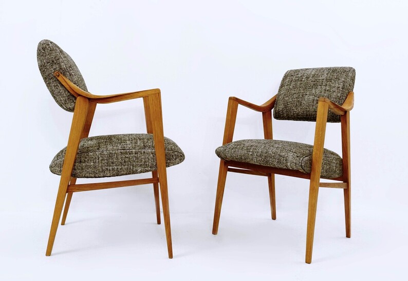 Pair of French Bridge Armchairs, 1930s