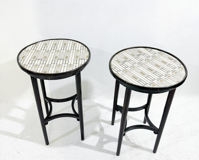 Pair of Gueridons Thonet in the style of Josef Hoffmann