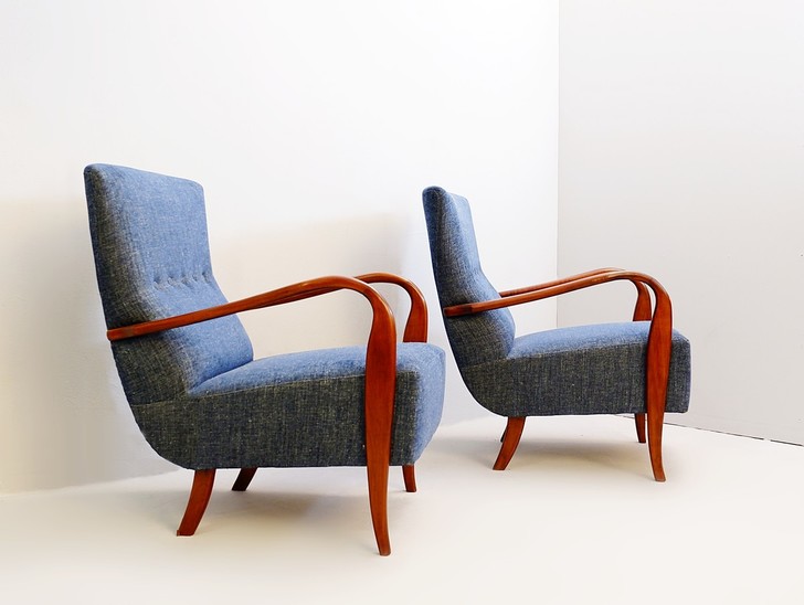 Pair Of Guglielmo Ulrich Armchairs - New Upholstery - 1960s