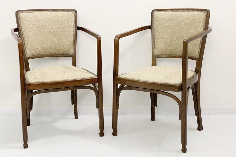 Pair Of Gustav Siegel Chairs For J & J KOHN - Vienna Secession