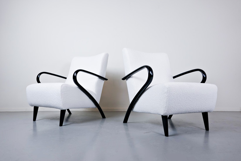 Pair of Italian Armchairs, 1950s - New Upholstery 