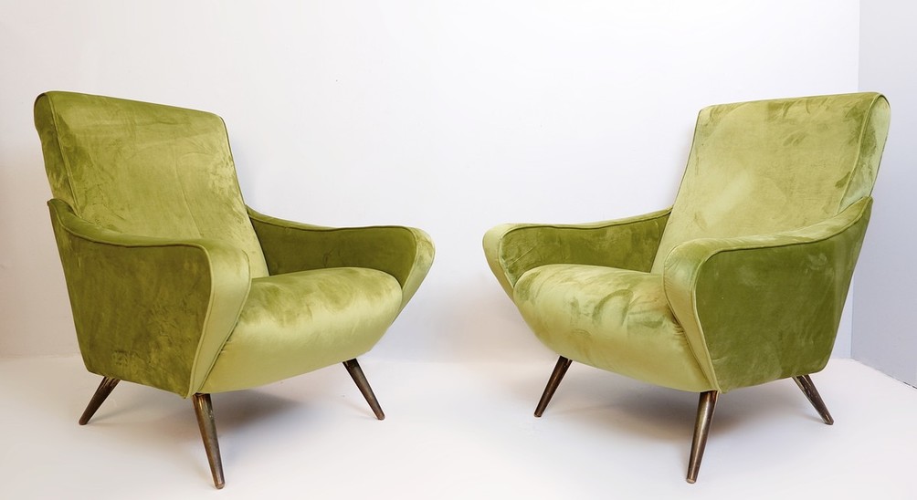 Pair Of Italian Armchairs From The 60s