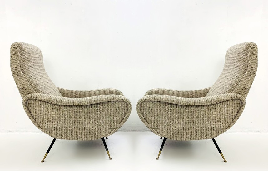Pair of Italian Armchairs In The Style Of Marco Zanuso, 1950s