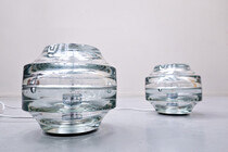 Pair of Italian Mid-Century Modern Glass Table Lamps, 1960s