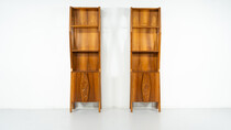 Pair of Italian Wall Units, Walnut, 1970s