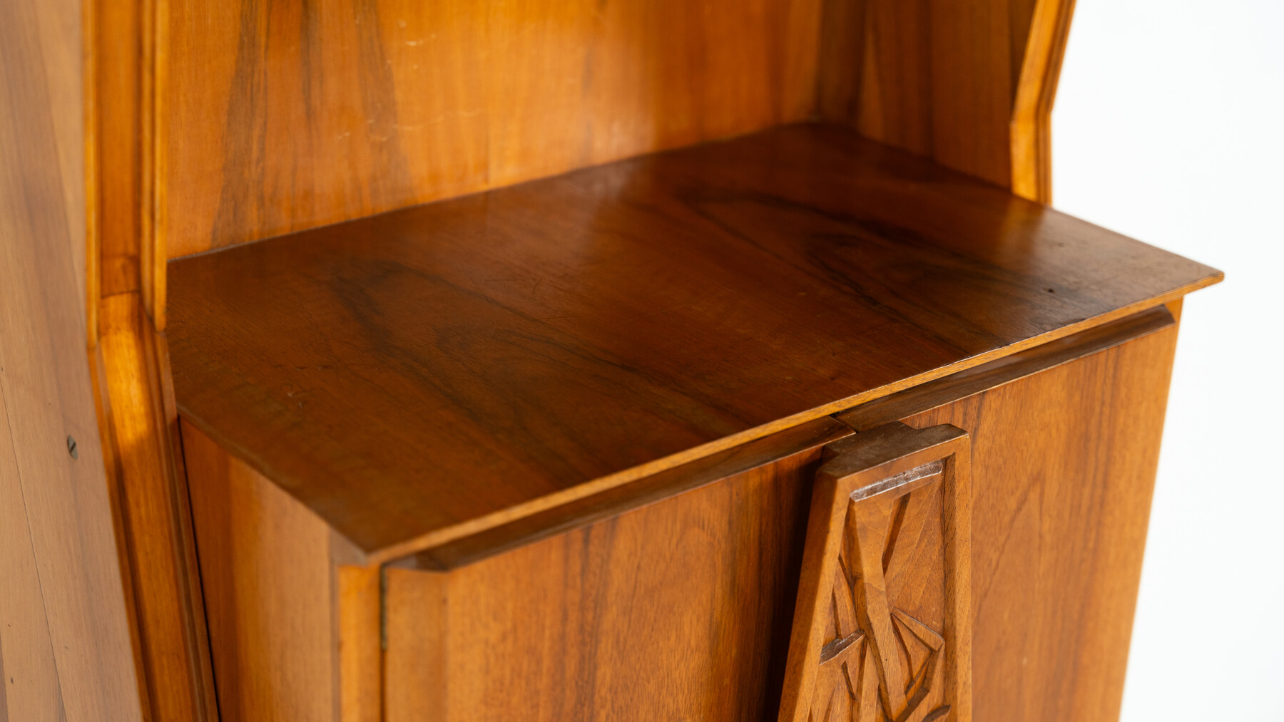 Pair of Italian Wall Units, Walnut, 1970s