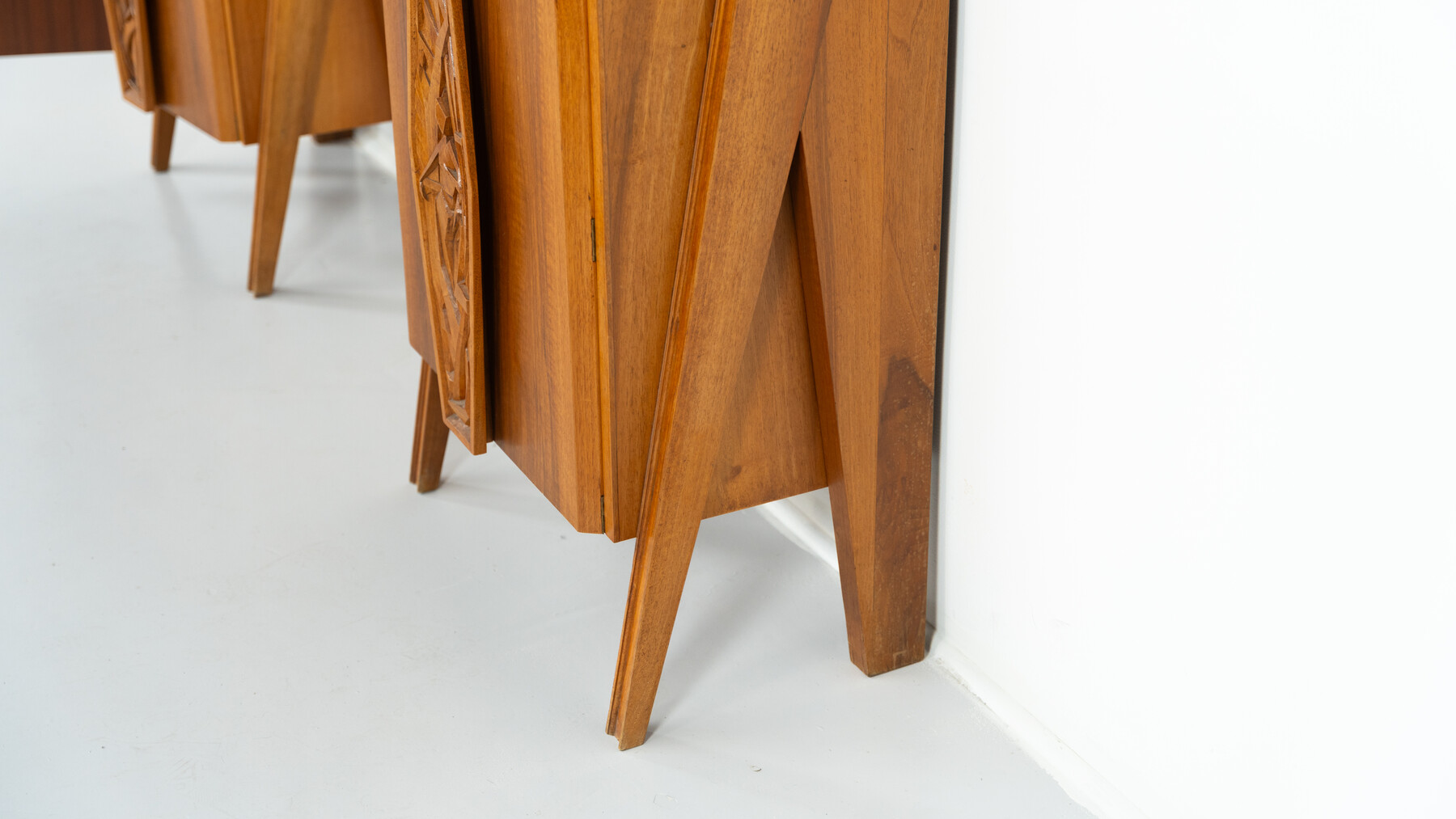 Pair of Italian Wall Units, Walnut, 1970s