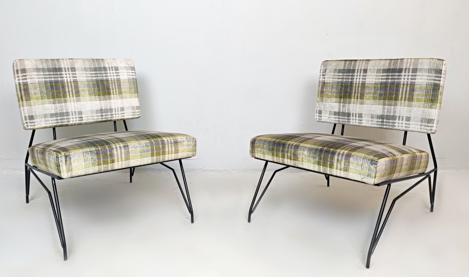 Pair Of Lounge Chairs By Cerruti Di Lissone, Italy 1950s
