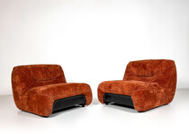 Pair of Malù Armchairs by Diego Mattu for 1P, Italy, 1960s