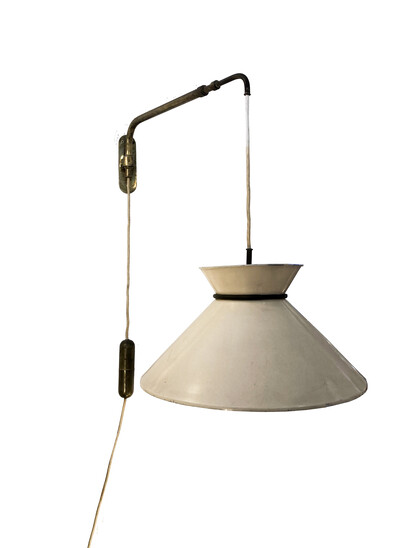 Pair of Metal and Brass Modulable Wall Lights, 1960s