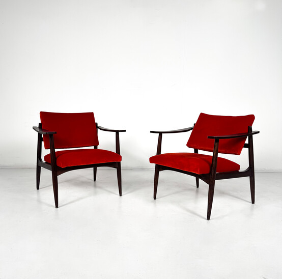 Pair of Mid-Century Armchairs in the Style of Edmund Homa
